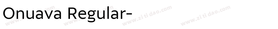Onuava Regular字体转换